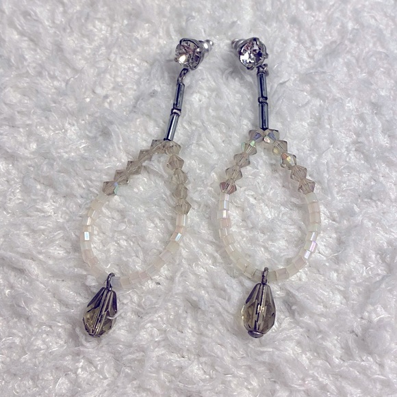 Sabika Jewelry Vintage Earrings authentic Swarovski crystal beaded drop earrings - Picture 1 of 5
